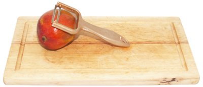 mango, drewniana deska do krojenia, skrobaczka do ziemniak�w