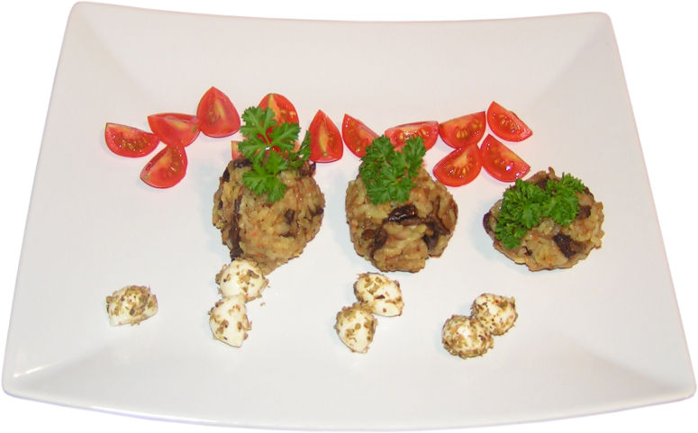 grzybowe kuleczki risotto nadziewane mozzarel�