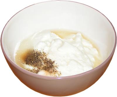 jogurt naturalny typu greckiego, ocet jab�kowy, pieprz �wie�o mielony, s�l himalajska, cukier