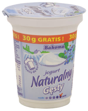 jogurt naturalny g�sty, bakoma jogurt naturalny, idealny do kuchni, opakowanie jogurtu naturalnego bakoma