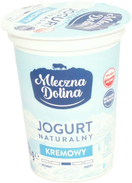 mleczna dolina, jogurt naturalny, produykt polski, jogurt kremowy, jogurt naturalny sklep biedronka, jogurt naturalny mleczna dolina