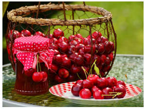 koszyk wi�ni, wi�nie, d�em z wi�ni, marmolada z wi�ni, powid�o z wi�ni, kompot z wi�ni, przetwory z wi�ni