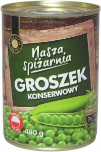 groszek konserwowy w puszce